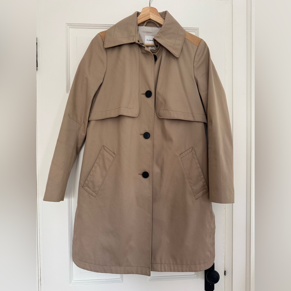 Club Monaco Classic Trench Coat with Lambskin Back